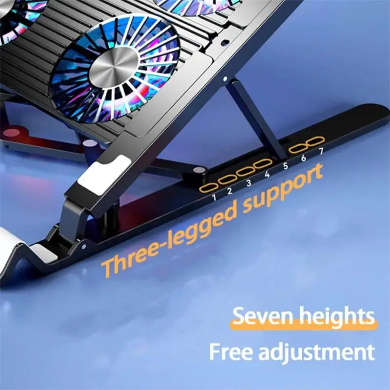 Foldable Laptop Holder Stand Cooling Pad Table Bracket With Radiator Silent Fan Notebook Accessories