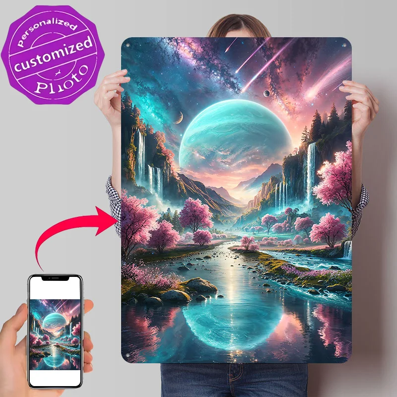Cosmic Dreams Metal Poster Perfect Gift for Fans Lovers Customized Wall Art Metal Sign for Living Room Decoration Man Wand Deko