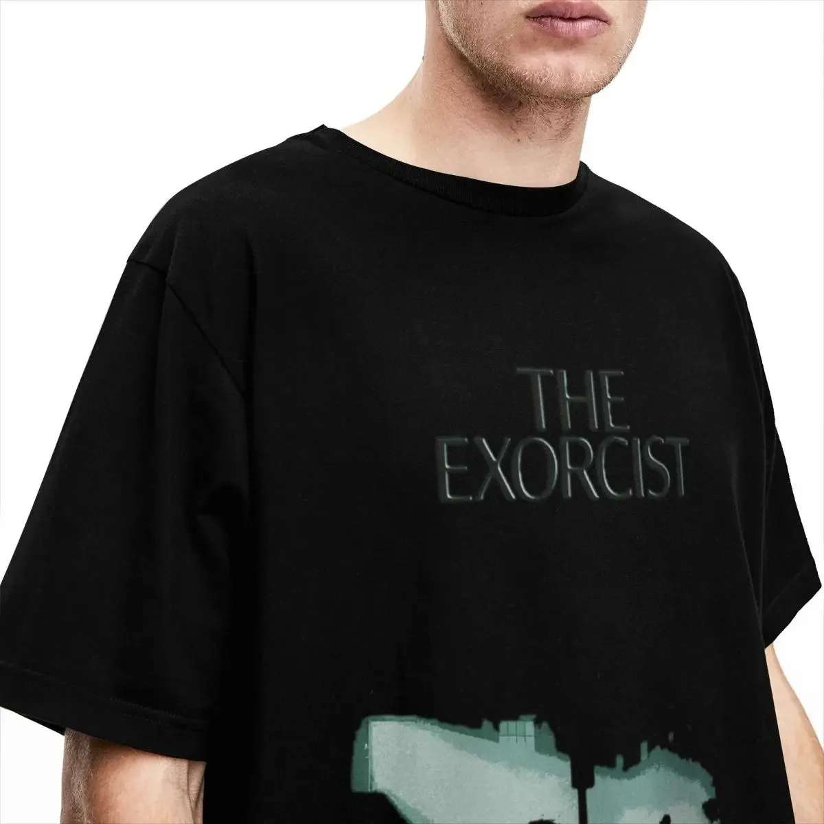 Novelty The Exorcist Scary Movies T-Shirt Men Women's Round Collar 100% Cotton Halloween Short Sleeve Tees Gift Idea Clothing