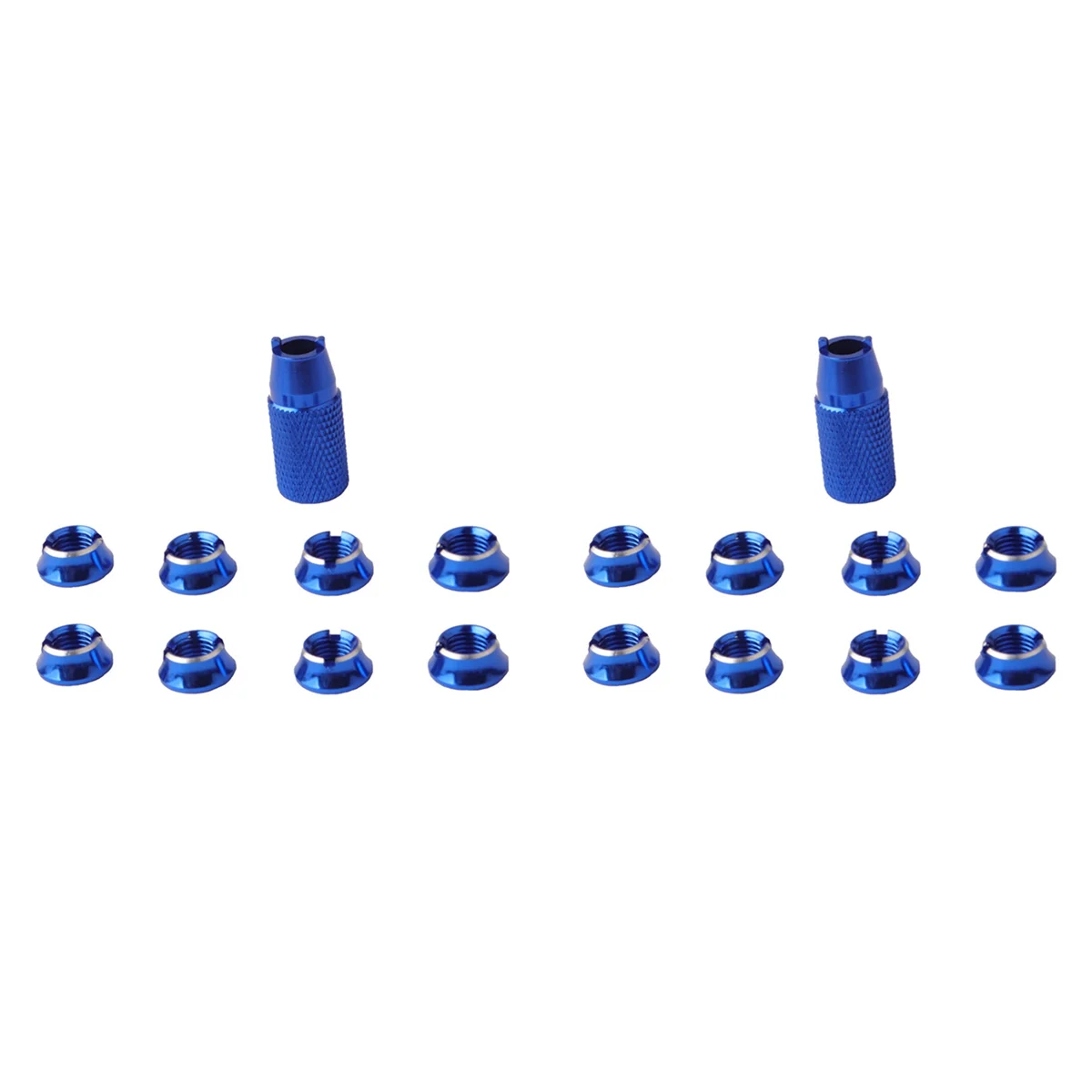 N18R 16x ラジオ送信機スイッチ固定ナット & 取り付けスパナ RadioLink フタバ JR T8FG T14SG T18Sz T16Sz 用、ブルー