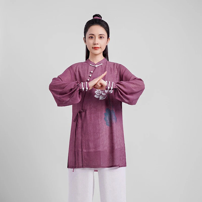 Women's Elegant Martial Arts Clothes Tai Chi Uniform Kung Fu Performance and Competition Costume Traditional Chinese Style