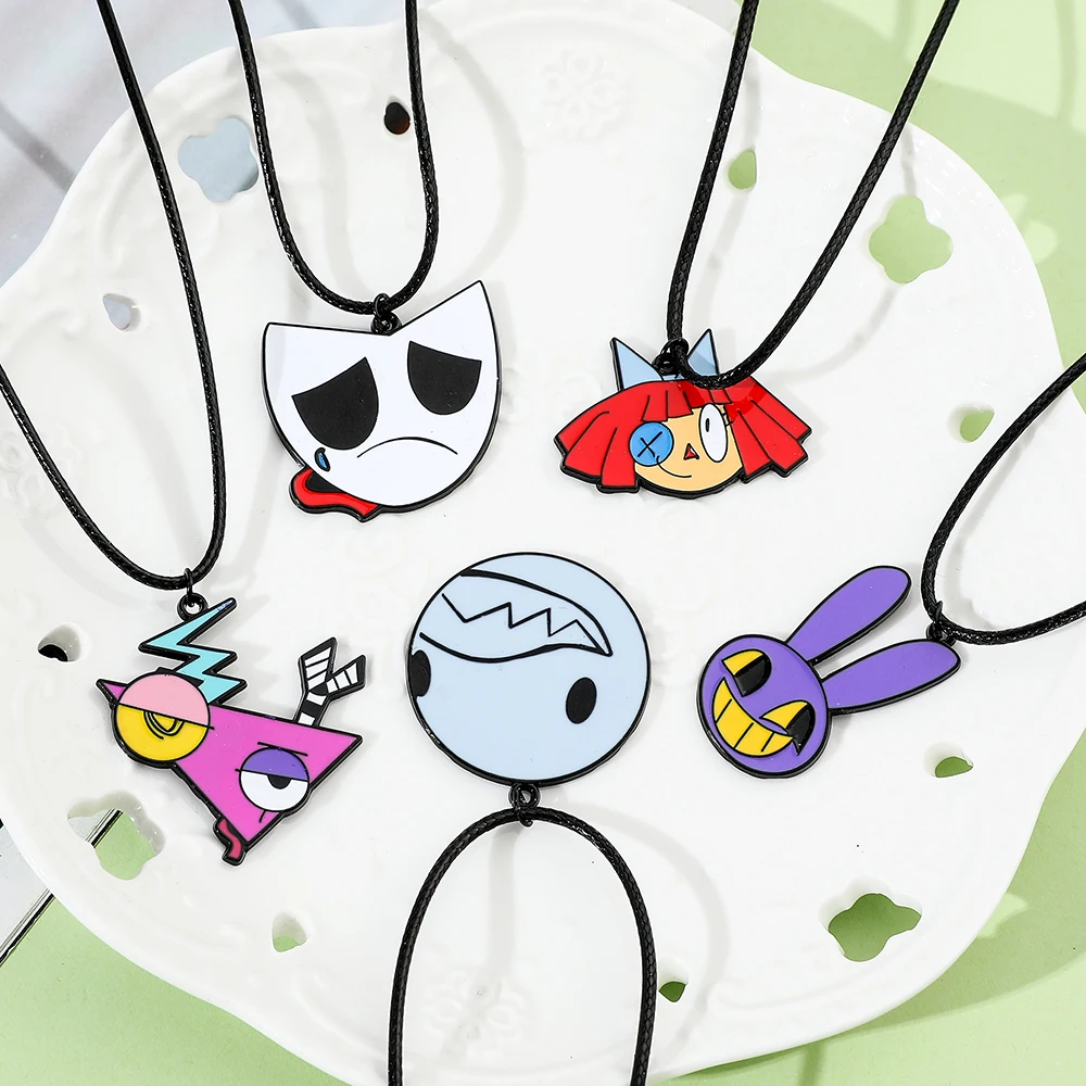 Fashion Necklace The Amazing Digital Circus Necklaces Game Peripheral Cartoon Clown Pendants Kids Studengts Toys Birthday Gifts