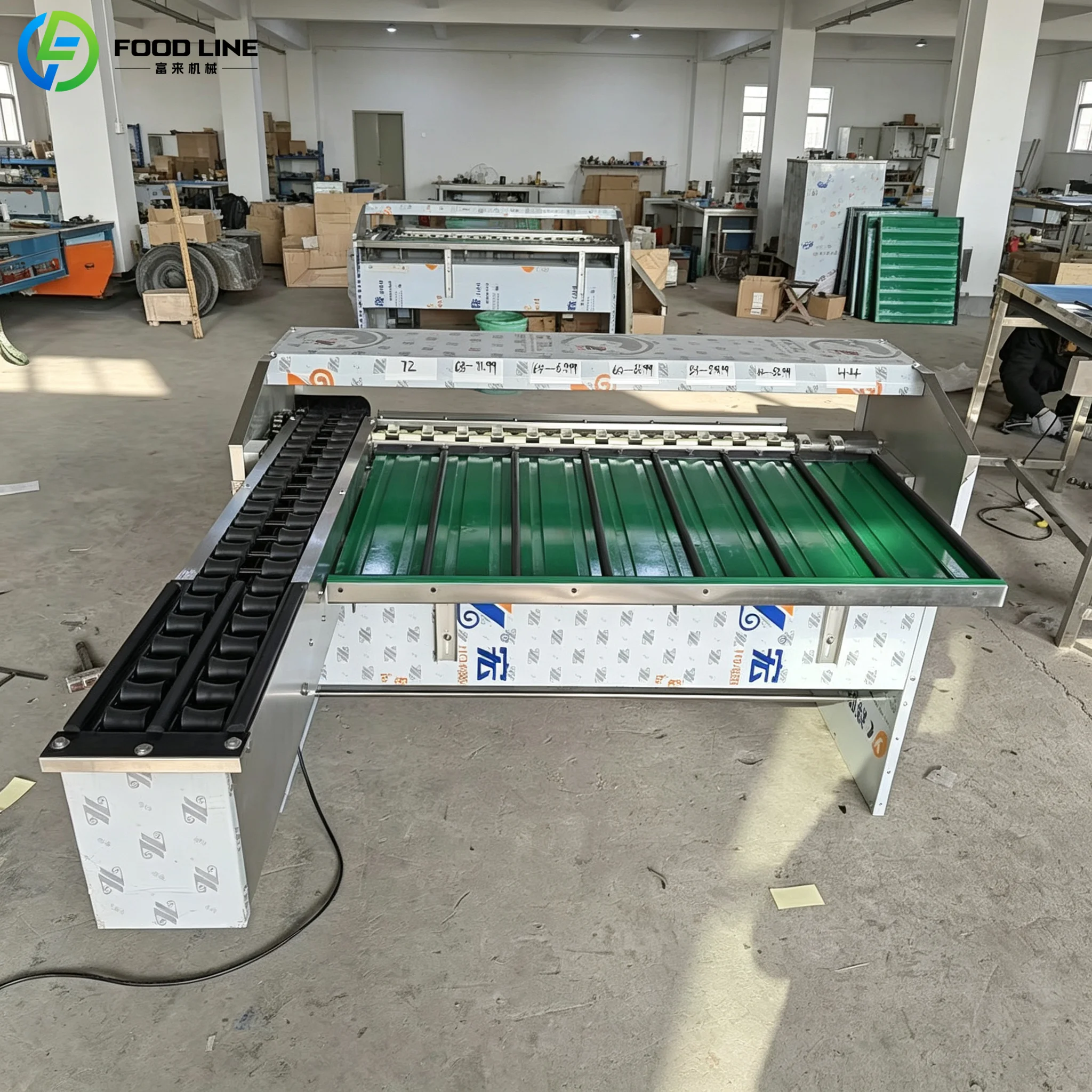 FOODLINE Egg Sorting Grading Machine Anti‑drop Design Reduce Crack Rate During Egg Classification