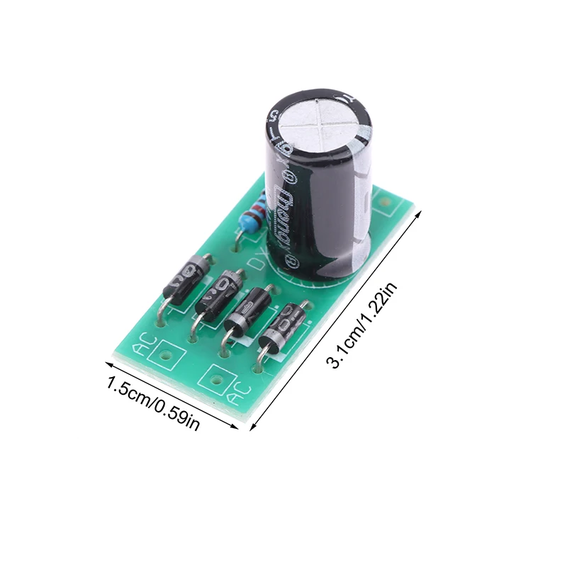 AC para DC Power Conversion Module, Full Bridge Retificador Filtro, Transformador Conversor, 12V, 1A, 1N4007, 1Pc