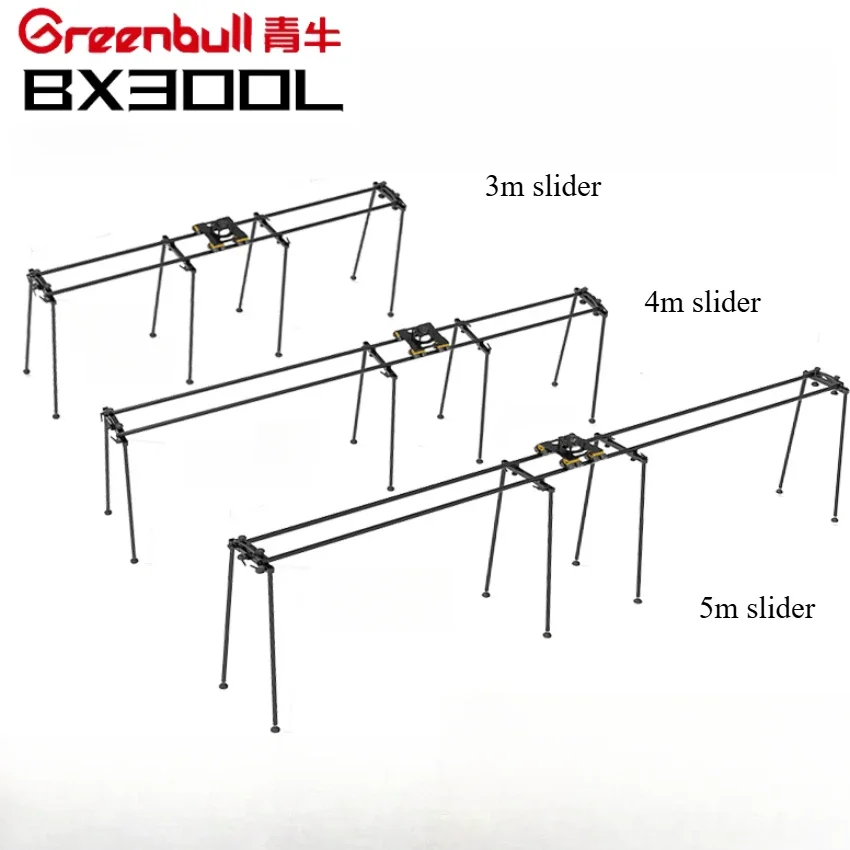 Greenbull BX300L Portable Video Film Camera Slider 3m 4m 5m Damping Slider Dolly Track Load 70kg for SONY /RED/ARRI Professional