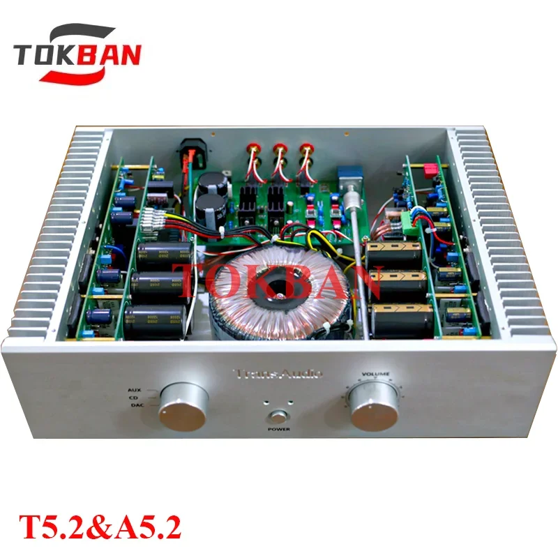 

Tokban T5.2 &A5.2 Power Amplifier 60w*2 120w*2 High Power MBL Preamp OPA828 Class AB Amp HIFI Amplifier Audio