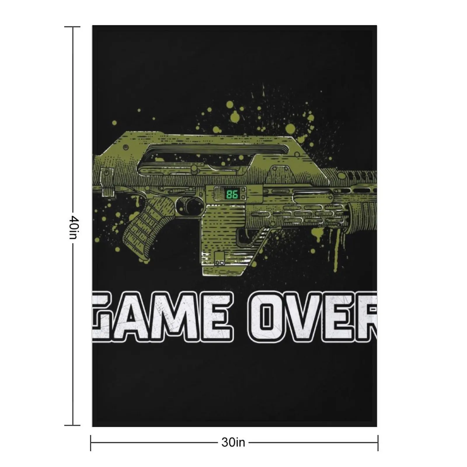 Game Over Marines Throw Blanket Cute Plaid Plaid on the sofa Cute Moving christmas gifts Thins Blankets