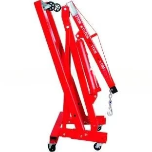High Quality 1Ton Hydraulic Engine Crane Heavy Duty Steel Engine Hoist Foldable Engine Crane Machine for Car Repair Shop Lifting