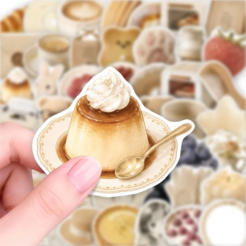 10/30/50PCS Salted Baking Life PVC Sticky Sticker Aesthetic DIY Decoration Scrapbooking Phone Hand Accounting Supplies