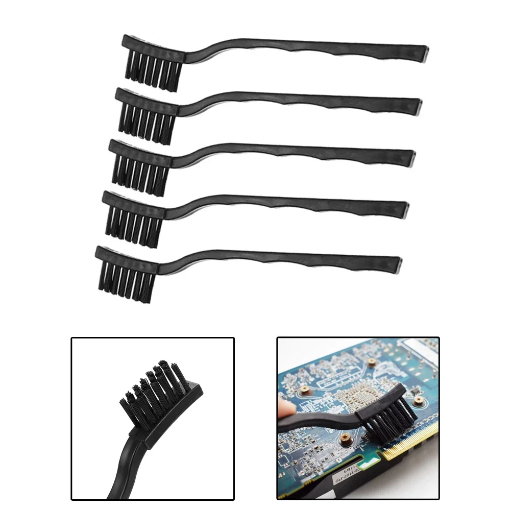 5pcs 170mm Black Anti-Static ESD Brush  Electronic Sensitive Component Repair Cleaning Brush For Remove PCB SCD Dirt Hand Tool