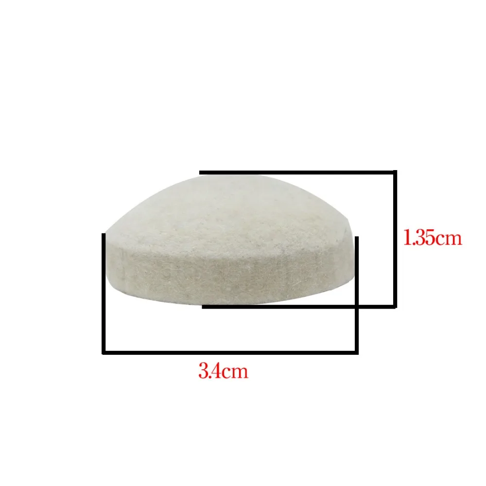 Half‑Round Wool Felt Beater Pad, Spare Replacement Cushion for S2 Bass Drum Kick Pedal, Percussion Drum Kit Accessories