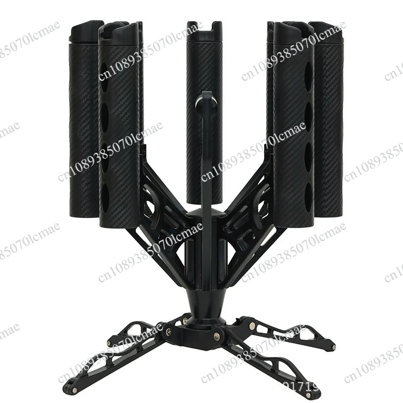 360 Degree Rotating Fishing Rod Holder, 7pcs Metal Bracket for Lure Rod