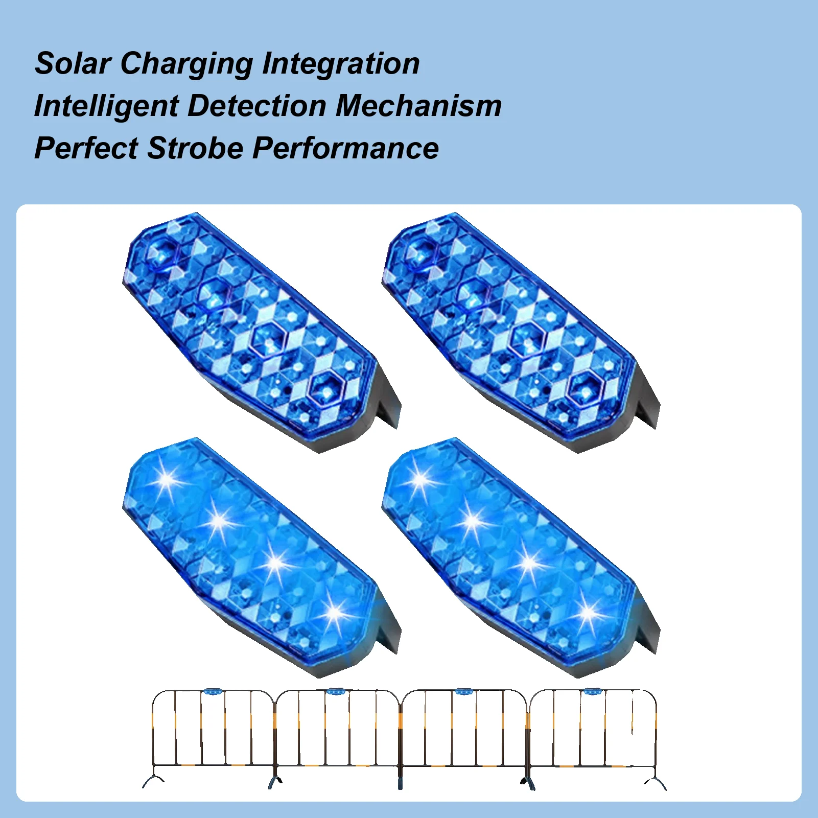 

Solar Strobe Warning Light Anti-Collision Flashing Lights For Car Truck 4 Pieces High-Brightness Automotive Alarm Fixture