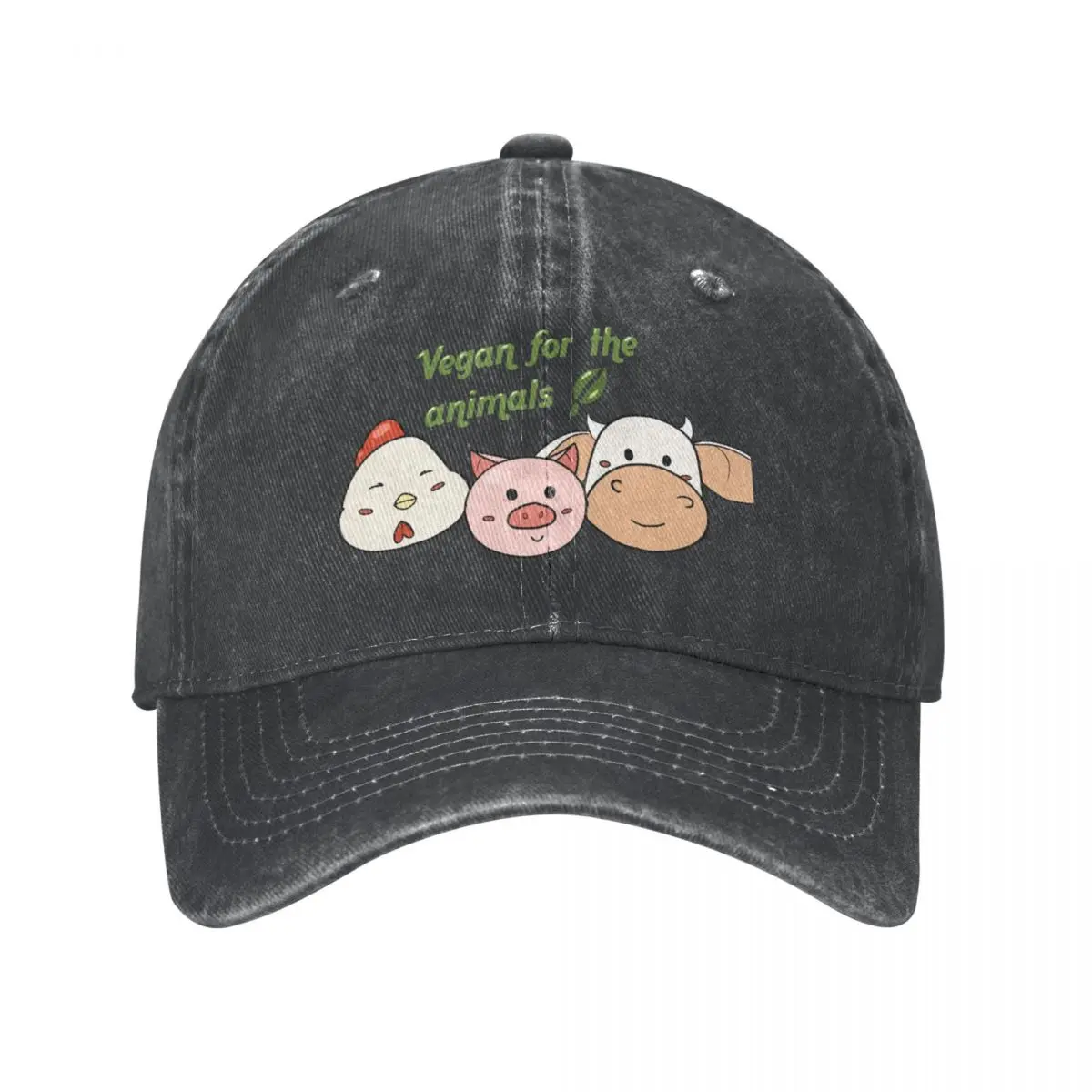 

Vegan for the animals! Baseball Cap New In Hat Golf Hat Cap Female Men'S