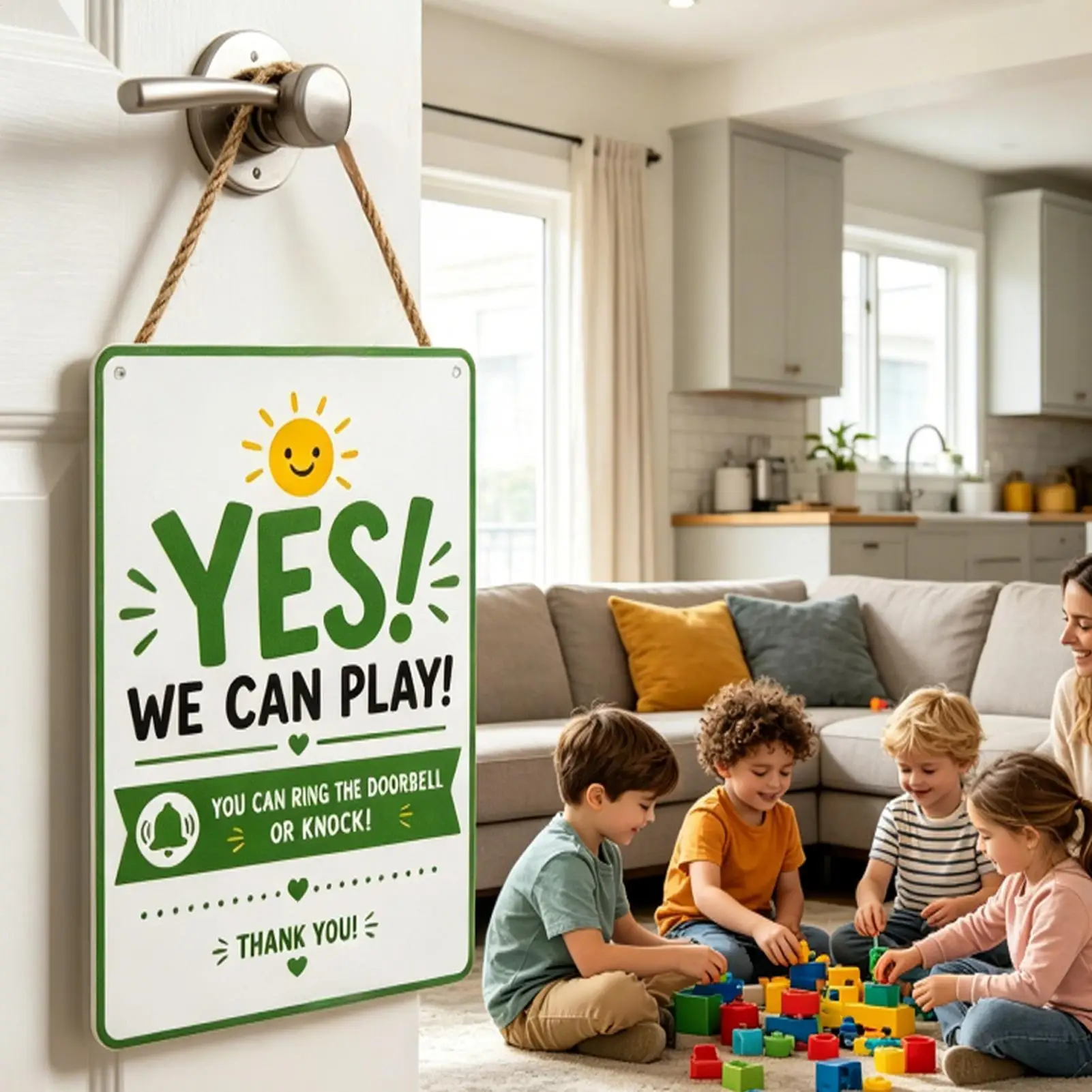 Door Hanger Reversible Double Sided Summer Quiet Time Door Sign For Indoor Outdoor Garden Yard Grass Family Kids Nap Home