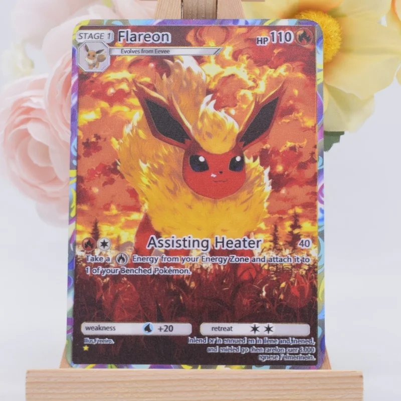 Poke Card TAG TEAM VMAX GX V English Metal Card Anime Charizard Mewtwo Blastoise Poké Shiny Letters Game Collection Card