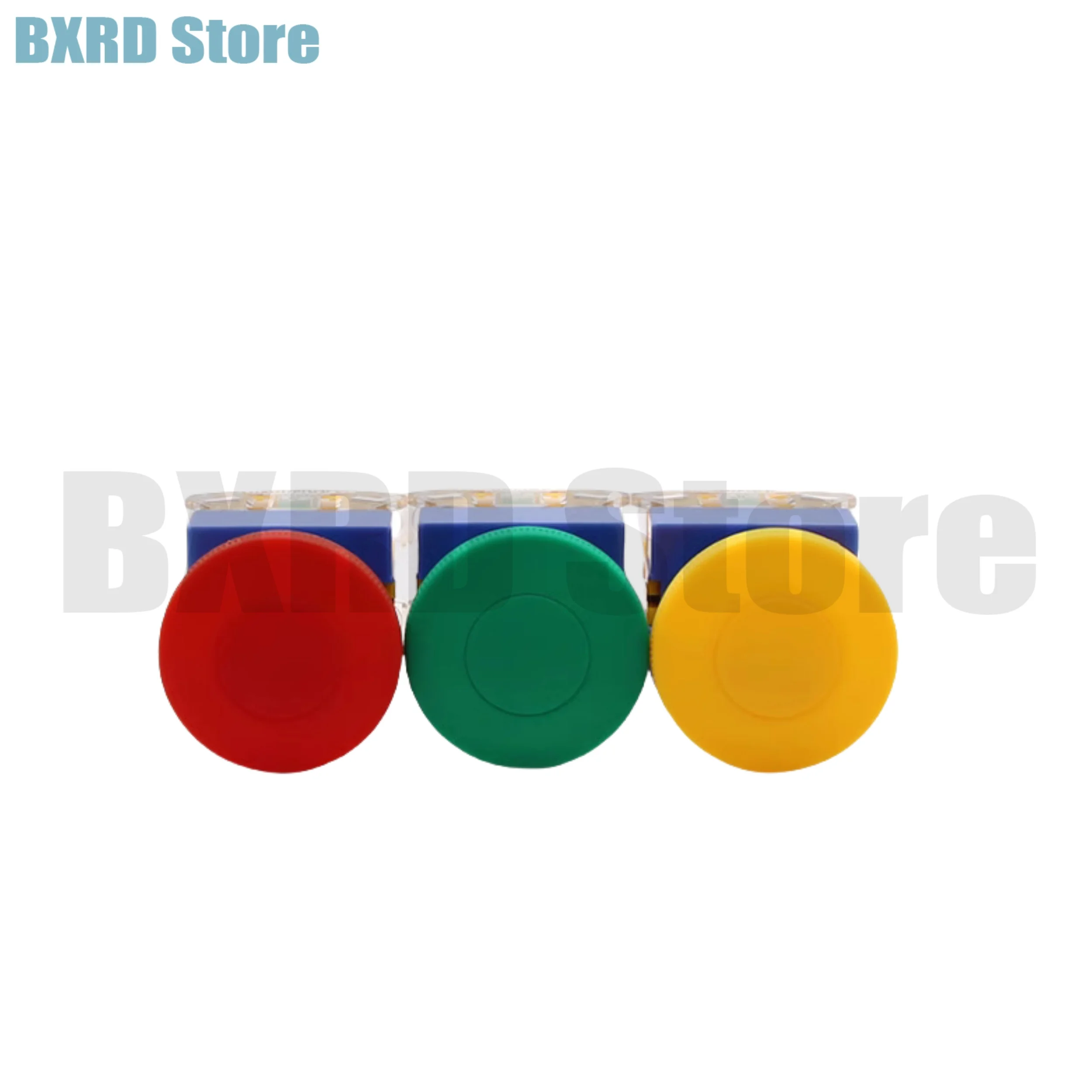 New Original Self resetting mushroom head button LAY37-11M red green yellow Silver contact opening 22mm