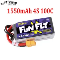 TATTU FUNFLY 1550mAh 4S 14.8V 100C Lipo Battery XT60 Plug for FPV Drone