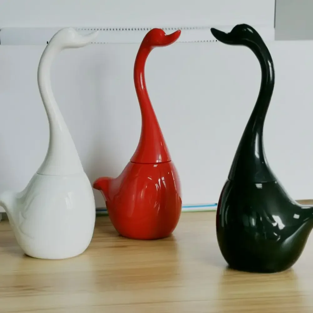 

Creative Animal Ceramic Toilet Brush Holder Bathroom Accessories Set Soft Hair Cleaning Brush Plastic Handle Bathroom Decor Shel