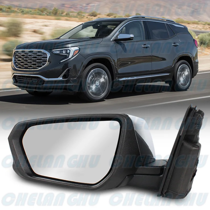 

For Chevrolet Equinox/GMC Terrain 2018 2019 2020 2021 2022 Left Side 5 Pins Chromium Mirror Assembly With Heated Power Adjust