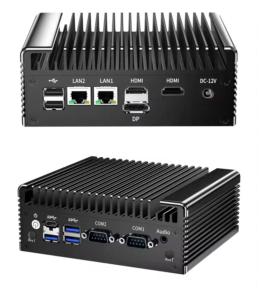 Topton Intel N150 N100 Fanless Mini PC 2x2.5G Nics 2*COM NVMe DDR4