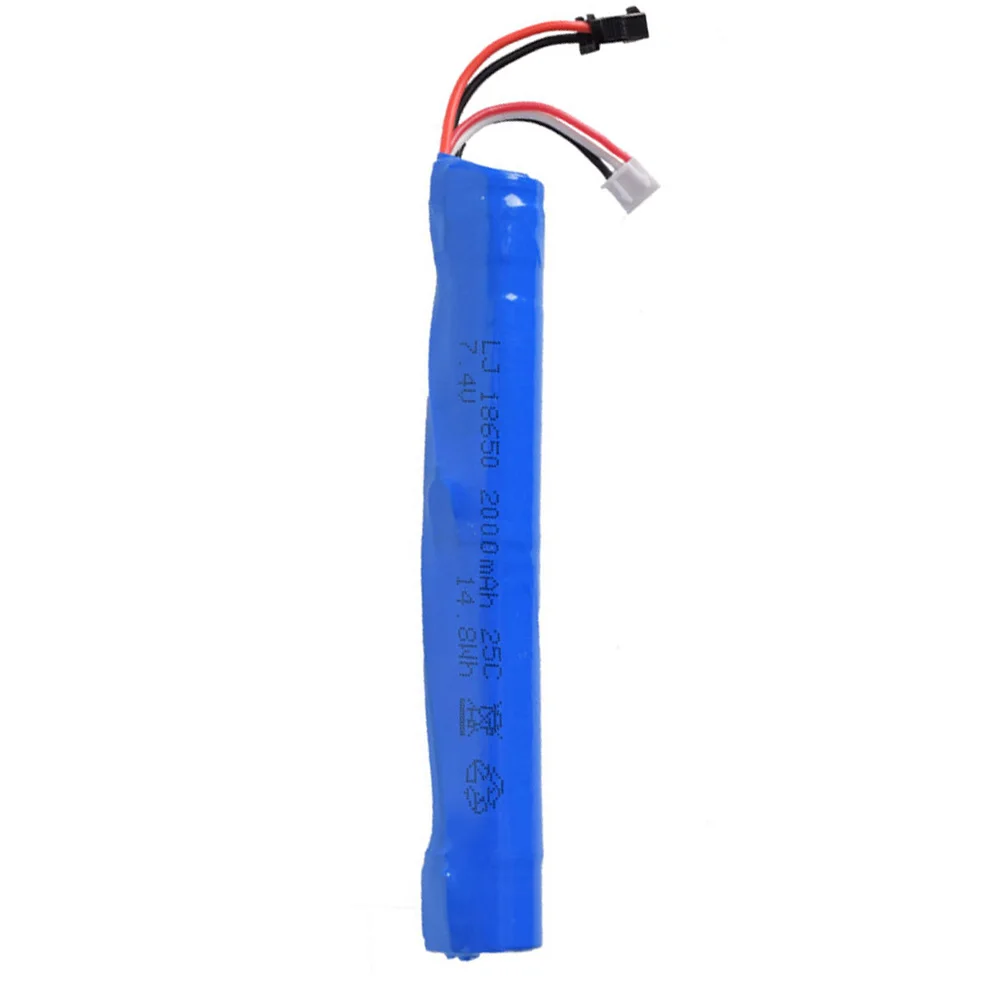 7.4 v 2000mah 18650 bateria lipo do pistoletu elektrycznego pistolet na wodę bateria SM wtyczka 7.4 V bateria o dużej pojemności pistolet zabawkowy