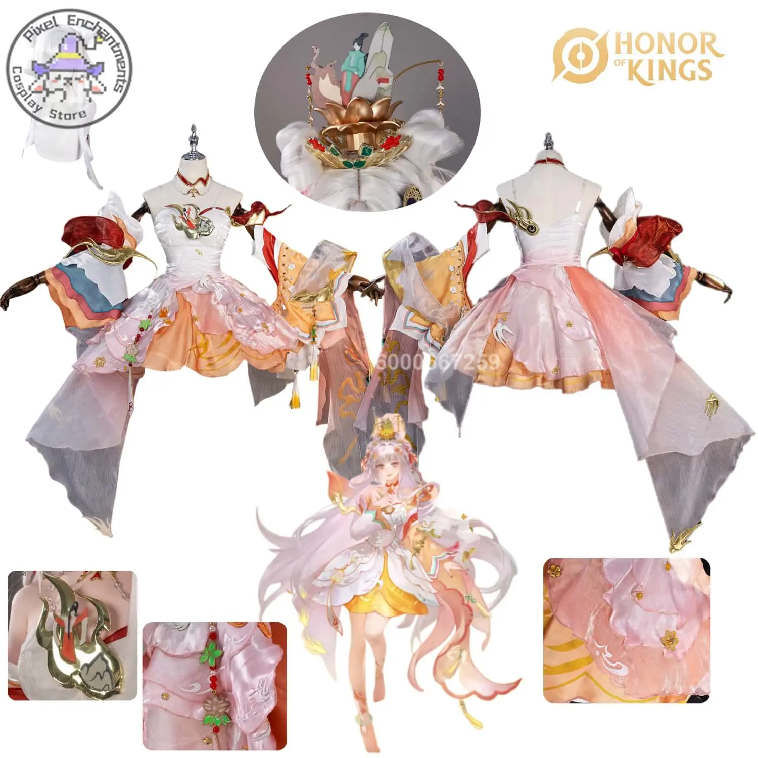 

Hot Anime Honor of Kings Xi Shi Cosplay High Quality Dress Costume with Tattoo Stickers for Women Game Role Play Comic Con Party