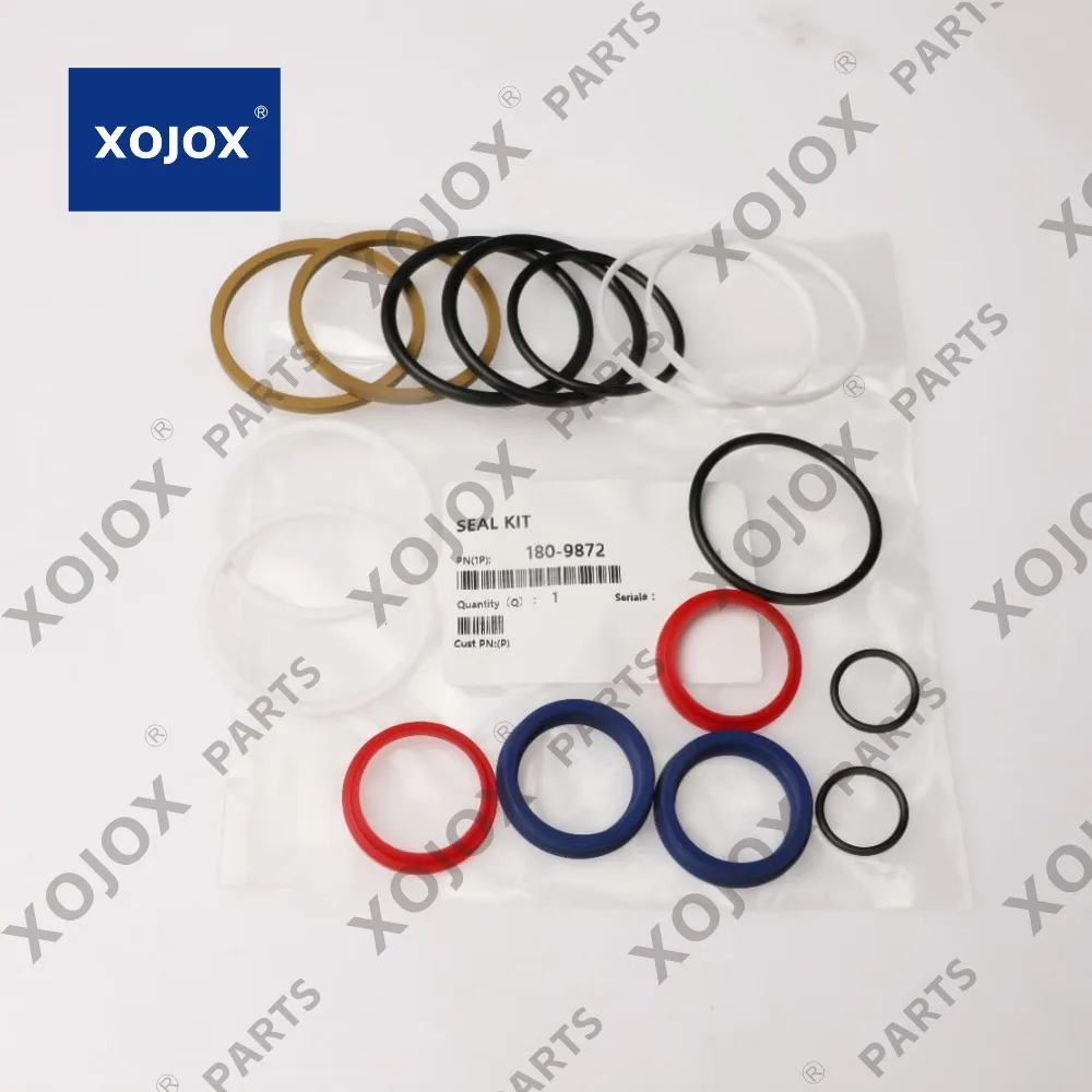 

XOJOX Новый комплект уплотнений гидравлического цилиндра 180-9872 295-9893 347-6233, совместимый с CAT Caterpillar (180-9872)
