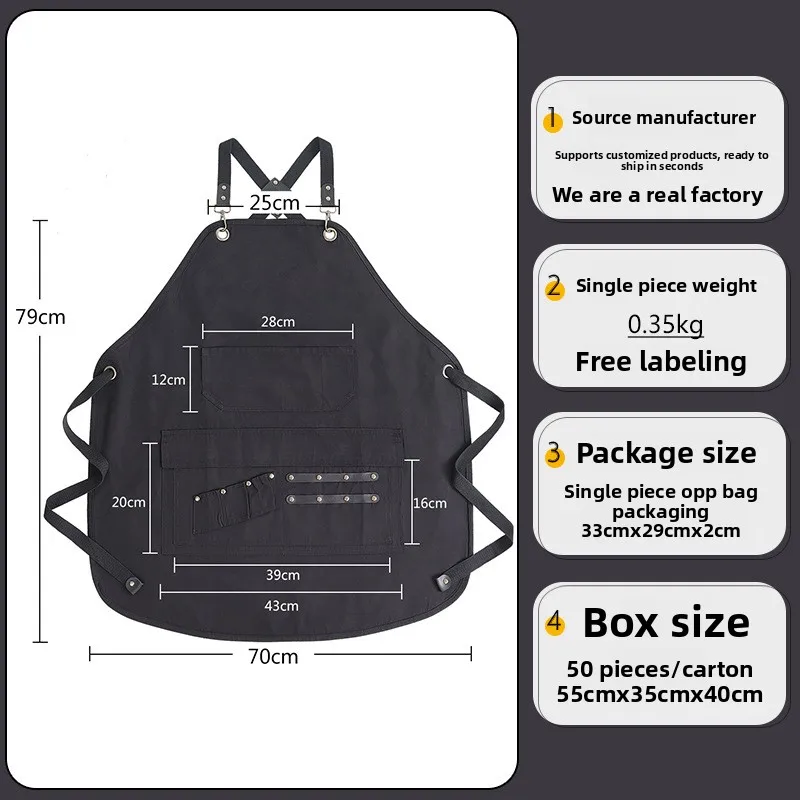 

Premium Waterproof Apron With Custom Logo For Restaurant Artists Hairdressers And Home Kitchen Use