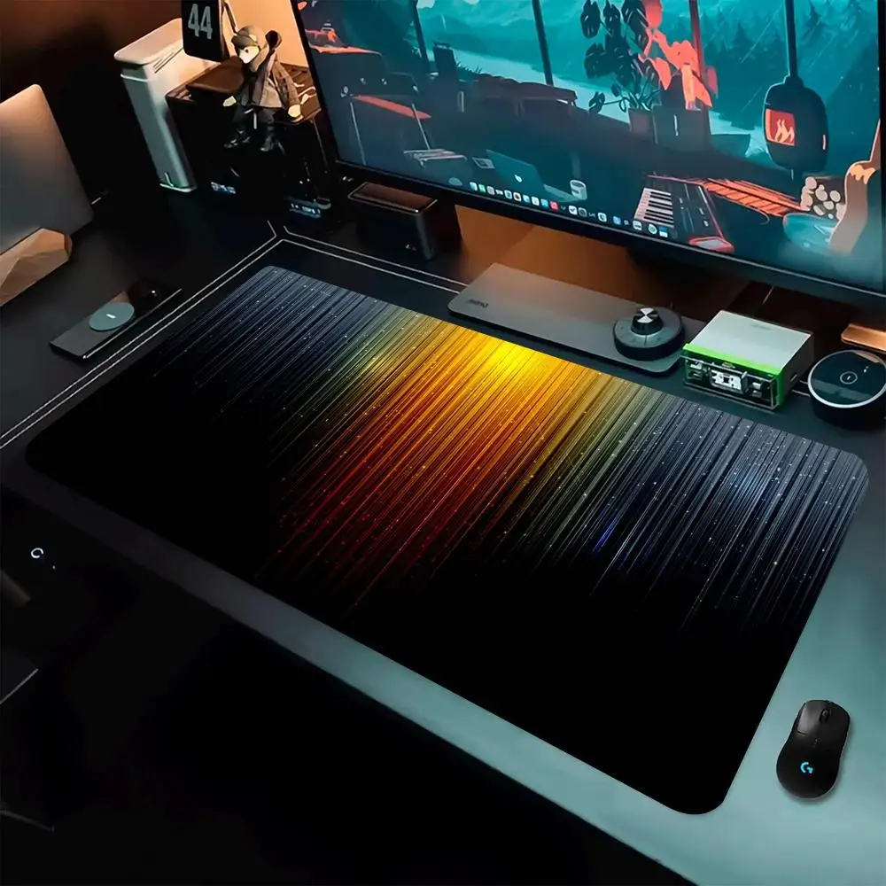 Занавеска-стример и иллюзия. Нескользящий моющийся коврик для мыши с резиновым дном, подходящий для работы, игр и офиса.