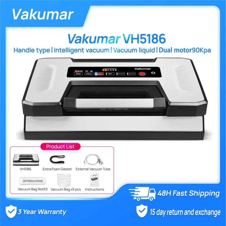 Automatic Vacuum Sealer, 30cm Seal with 7 Modes for Dry, Moist & Liquid Foods