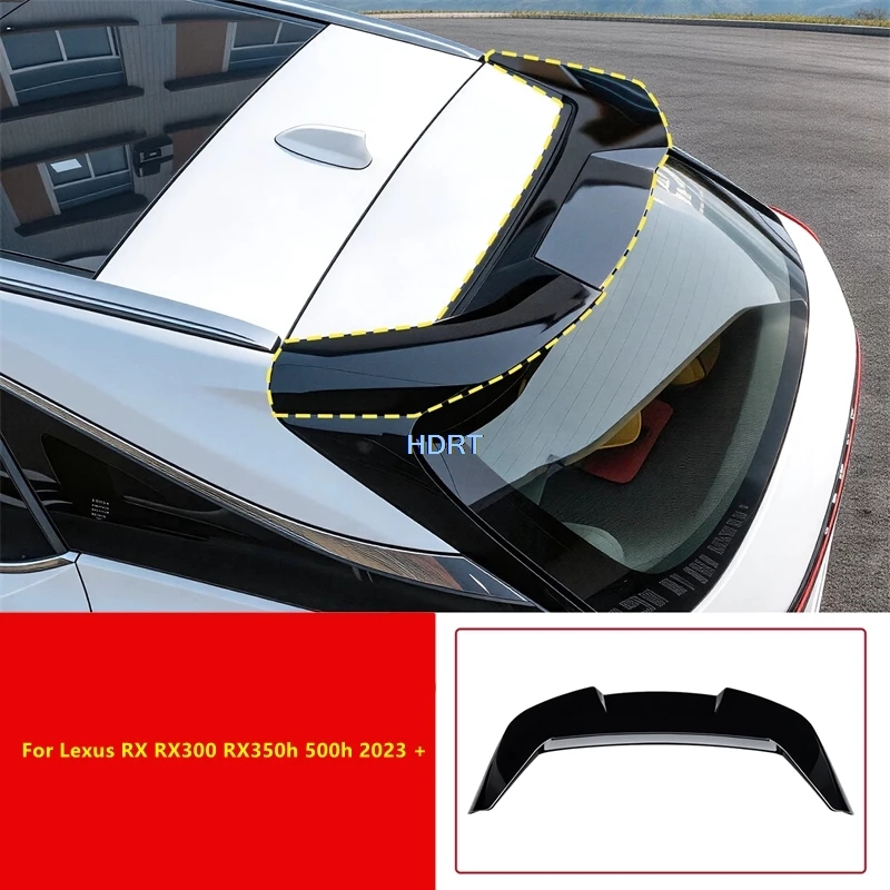 Car Styling Rear Trunk Roof Spoiler Plate Tail Wing Cover For Lexus RX RX300 RX350h 500h 2023 + Protector Decoration Accessories