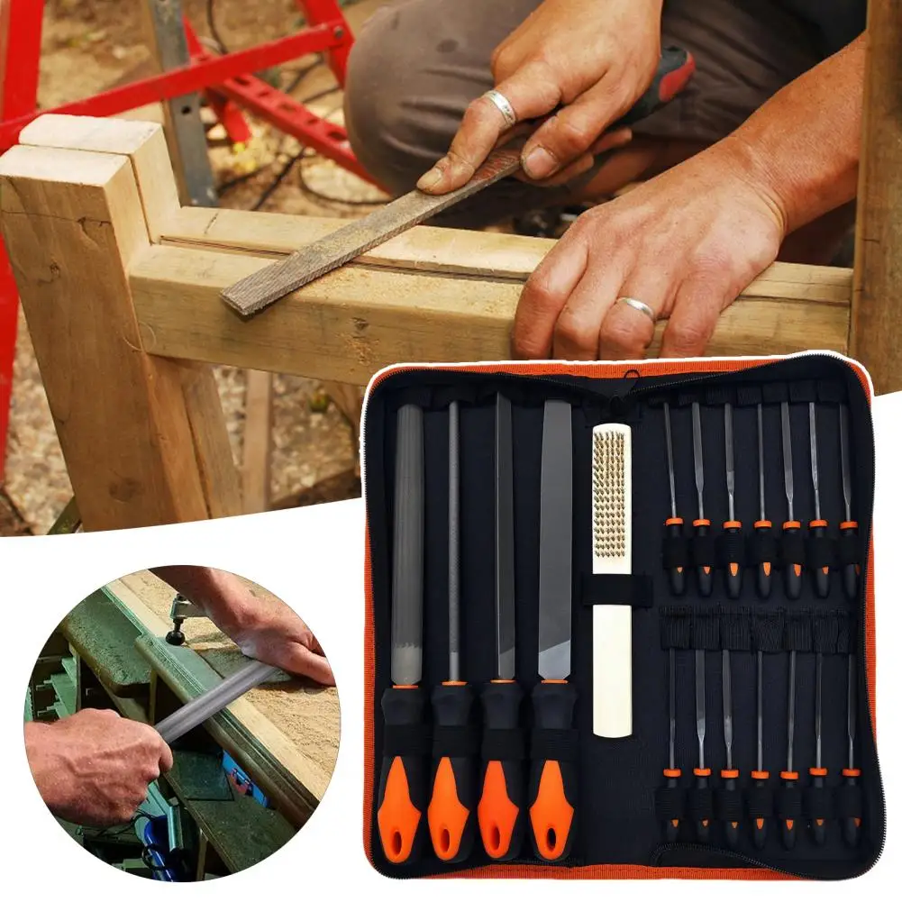 Precision Needle Files High Carbon Steel Woodworking Files Carving Tools Kit Compact Portable Multi-functional for Precision