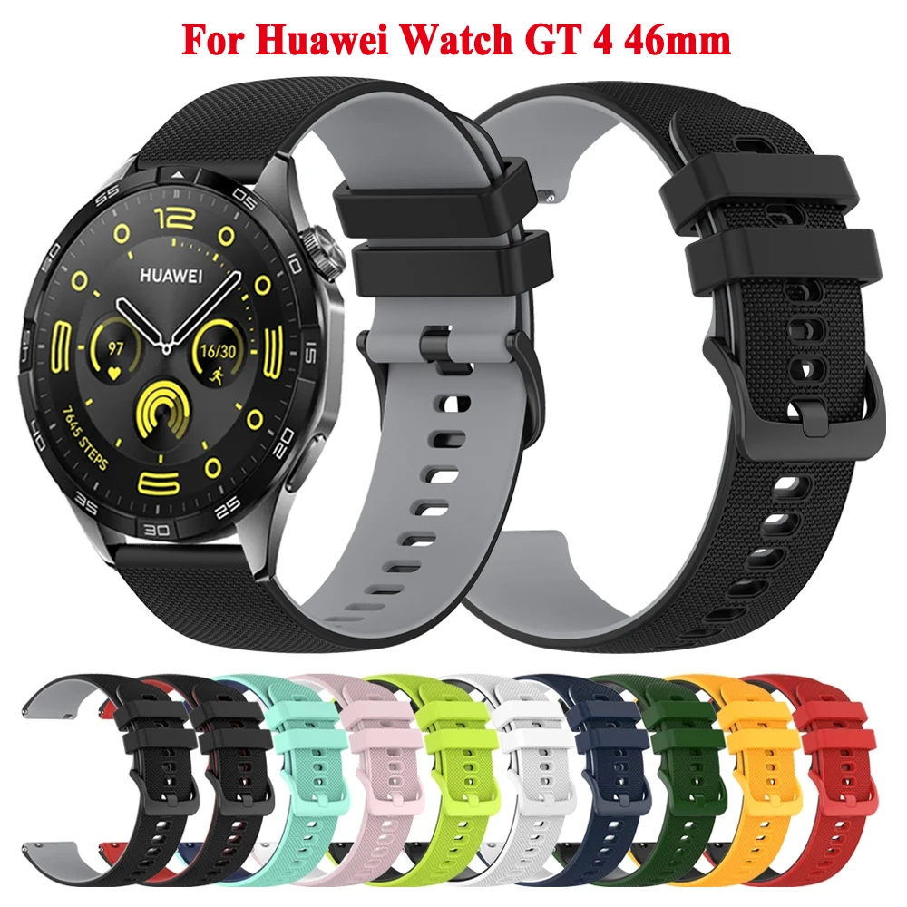 22mm Band For Huawei Watch GT4/GT3 GT2 Pro Strap Smartwatch Bracelet for Huawei Watch GT 4 3 2 46 Silicone Sports Watchband