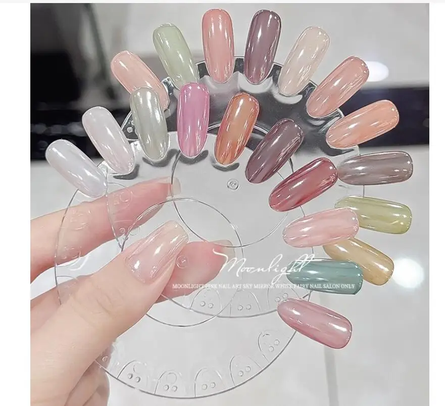 1 Frasco Polvo Cromado Aurora Chapado Alto Brillo Lunar Espejo Purpurina Fina Pigmento Perla Aurora Polvo de Frotar Uñas Cromadas 6