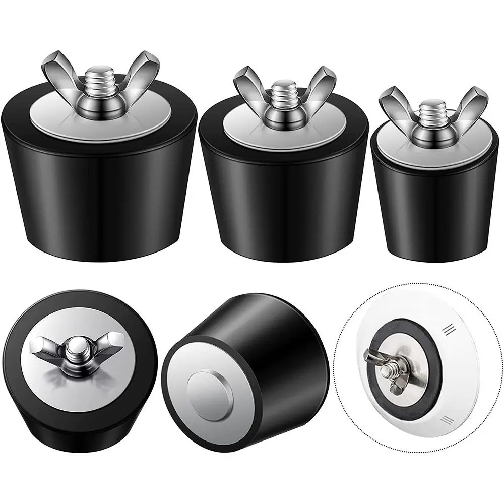 High Quality Rubber Pool Winterizing Plug With Stainless Steel Screw Black Swimming Pool Leak Proof Swimming Pool Fittings
