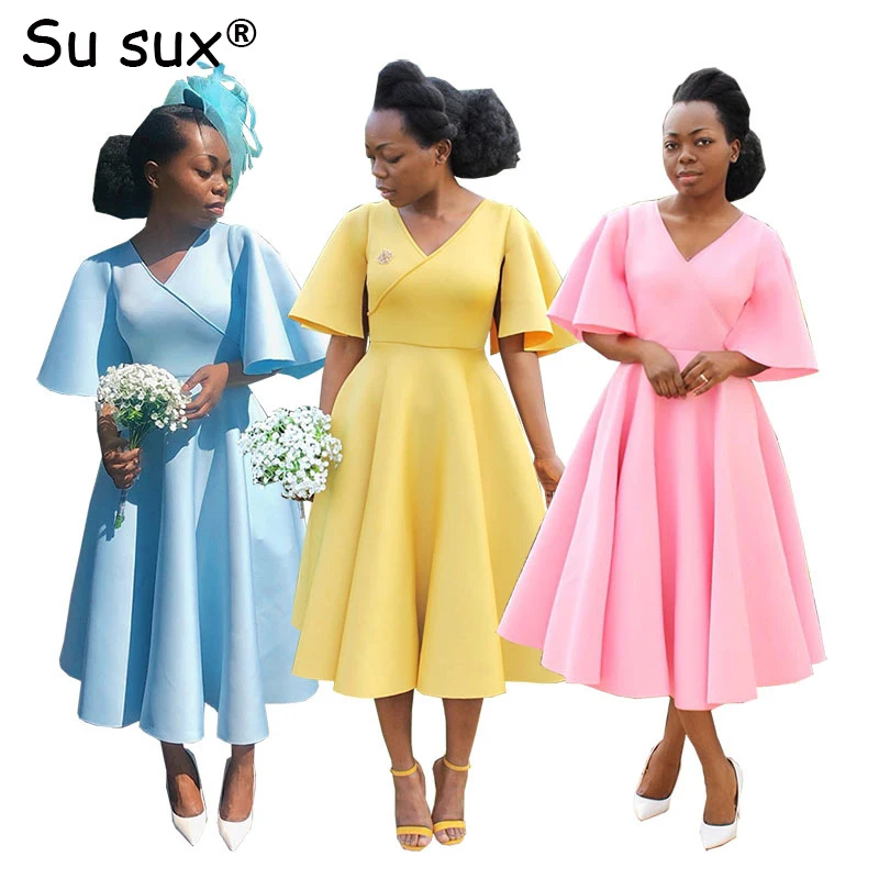 

Africa Clothing 2023 Elegant A Line Party African Dresses For Women Robe Africains Femme Bridesmaid Proms Vestidos Nightclub