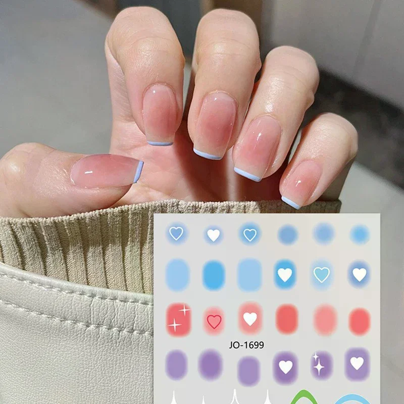 氷透明な日本の漫画ネイルステッカーマニキュアステッカー爪用かわいいマニキュアフィルムフレンチネイルアートデコレーション