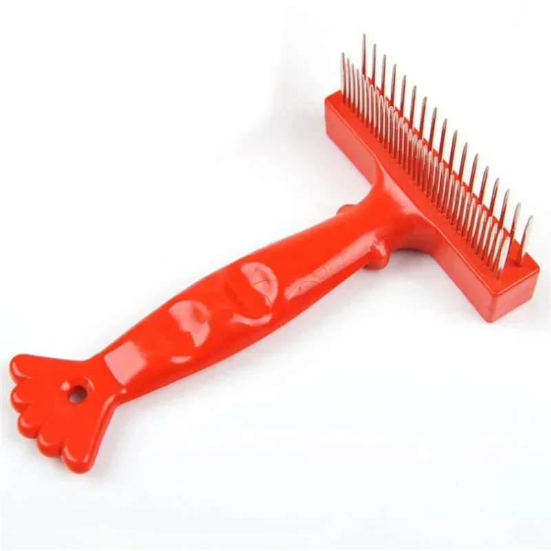 Double Row Pet Comb Stainless Steel Pins Dog Cat Grooming Undercoat Rake Brush Safe and Durable Products