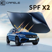 Double Layer Car Windshield Sunshades Folding Parasol Cars Front Windshield Sun Protector Umbrella With Bendable Handle Sunvisor