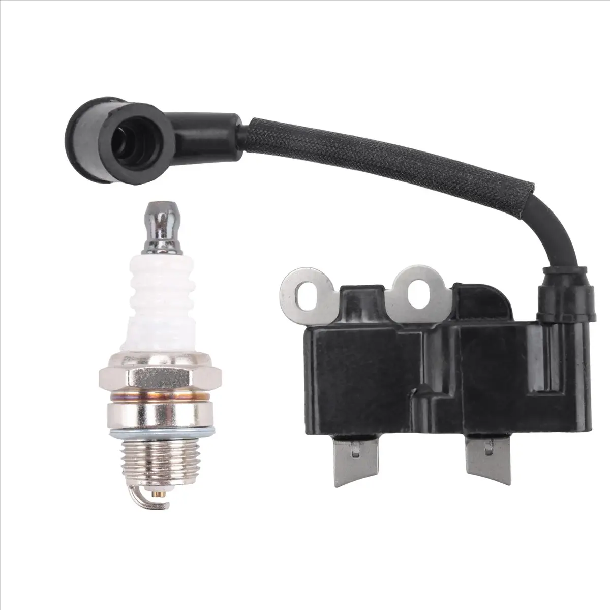 Compatible 291337001 Ignition Coil for Ryobi RY251PH RY252CS RY253SS RY254BC 25Cc 25.4Cc String Trimmer + Spark Plug