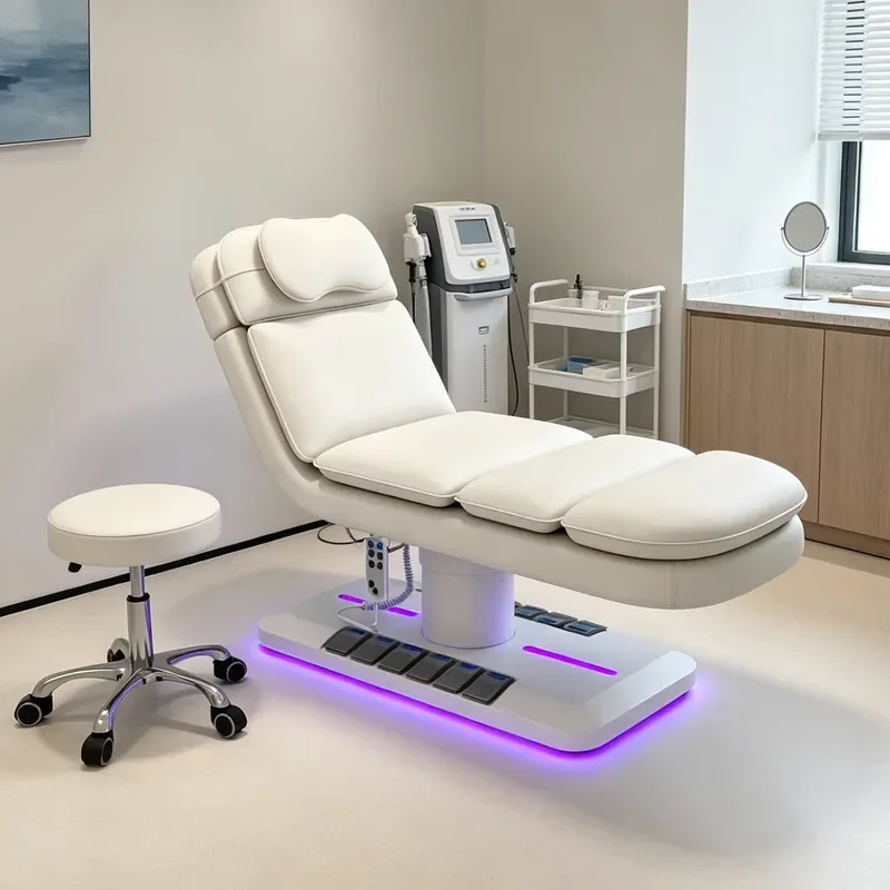 for Electric Lifting Beauty Bed Multi Functional Embroidery Eyebrow Microblading Massage Physiotherapy Bed for Salon