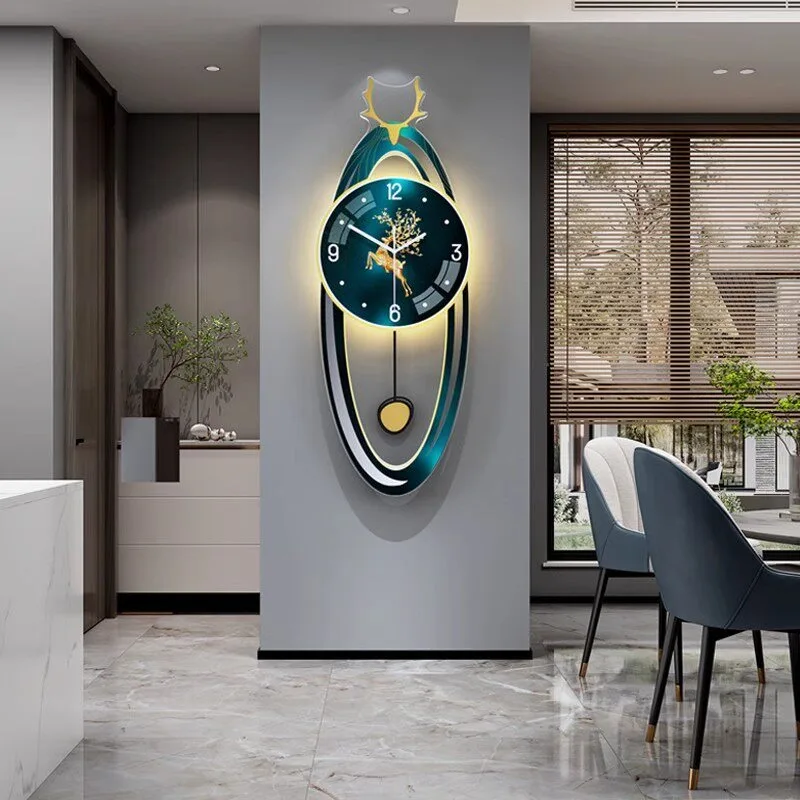 Night Light Premium Wall Clock Fashion Upgrade Nordic Aesthetic Digital Wall Clock Living Room Horloge Murale Home Decor Items