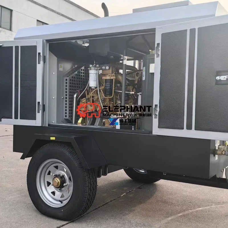 Industrial Grade Air Compressor Large Air Volume Designed for Stone Mining and Material Processing Workshops