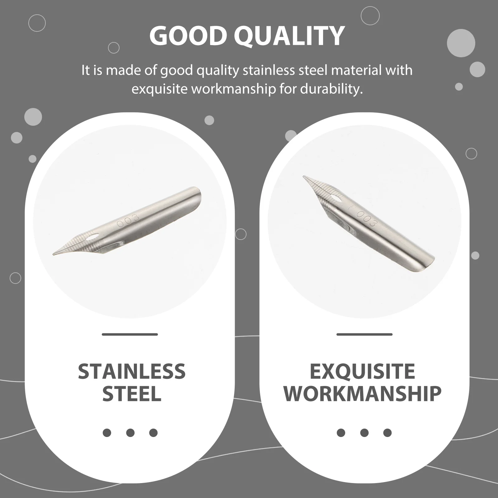 

20pcs Stainless Steel Calligraphy Pen Nibs for Quill Fountain Pens Writing Accessories Ink Flow Nibs