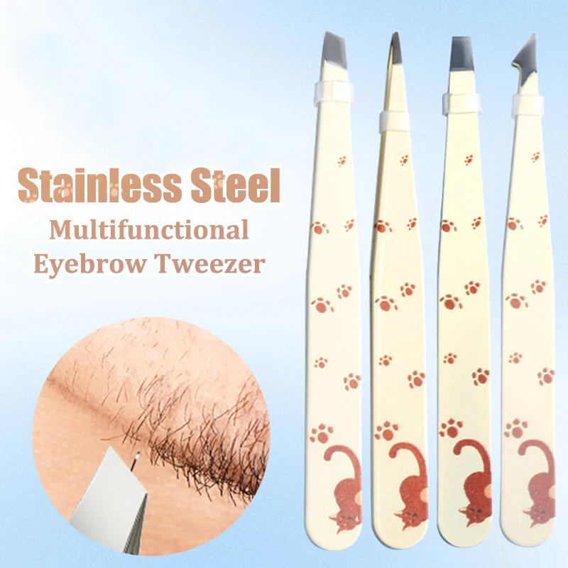 

Professional Eyebrow Tweezers Stainless Steel Hair Removal Clip For Eyebrow Tweezer Makeup Beauty Colorful