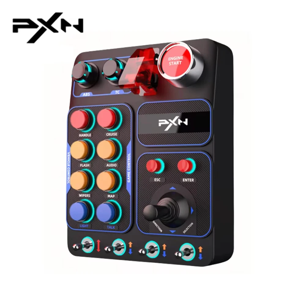 

Pxn Cb1 Racing Simulator Central Control Box Rgb Control Box For Euro Truck Simulator Racing Gamer Multifunctional Key Accessory