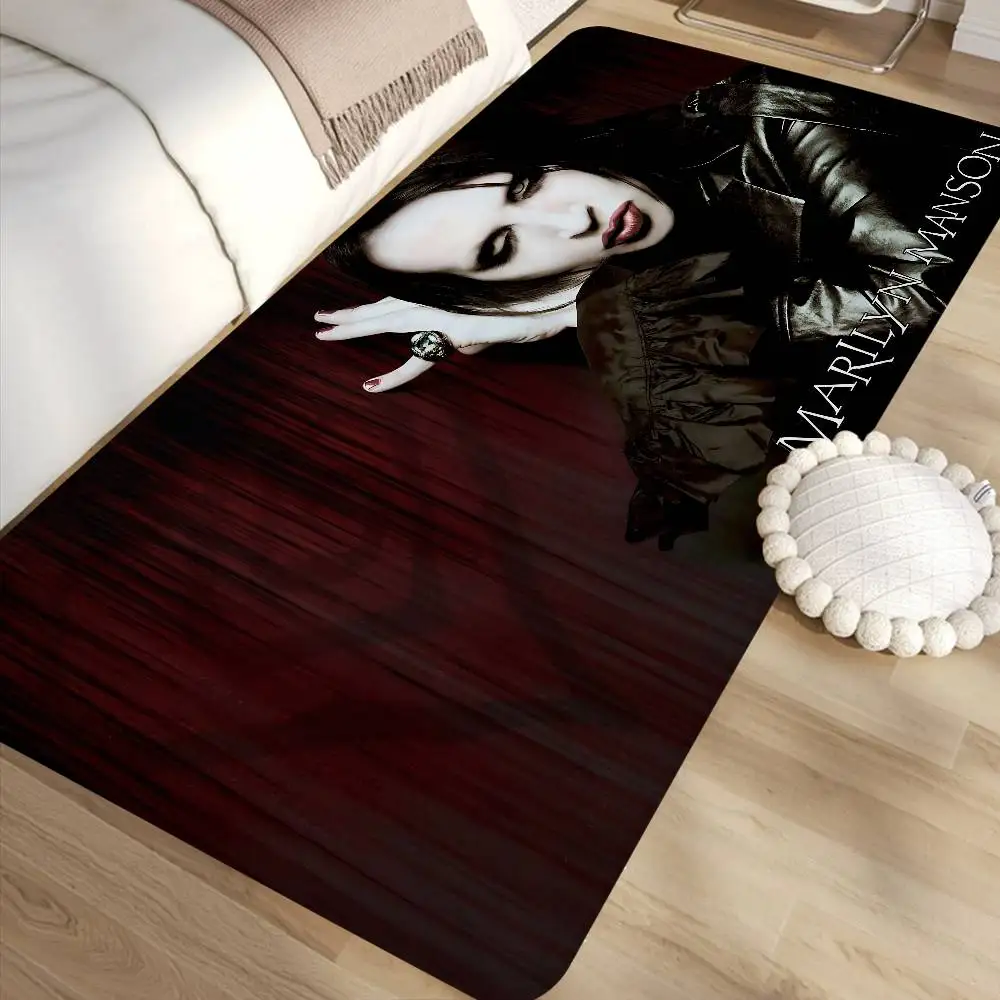 Marilyn Manson Industrial Rock Band Entrance Door Mat Nordic Style Bedroom Living Room Doormat Home Balcony Anti-Slip Modern