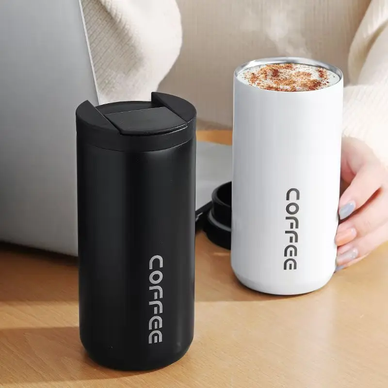 Foreign Trade Cross-border Simple Coffee Cup Stainless Steel Vacuum Insulation Cup Car Portable Drinking Cup Sports Cup Tazos