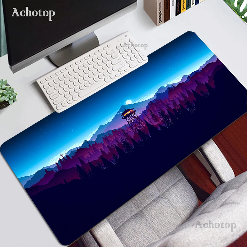 Imagem -02 - Floresta Profunda Firever Mouse Pad Grande Mousepad Gaming Mouse Pad Gamer Tapete do Mouse Almofadas de Mesa Grande Teclado Almofadas 90x40cm